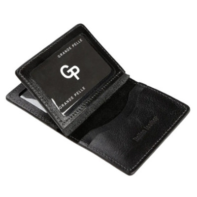 Картхолдер на права тех. паспорт ID паспорт посвідчення 100х70х15 глянцева шкіра чорна Opel