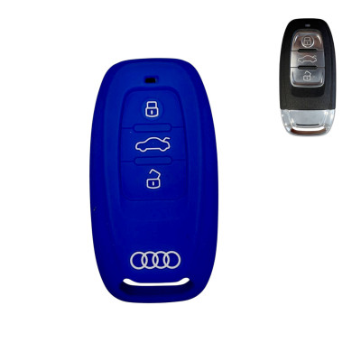 Чохол для ключа Audi синій