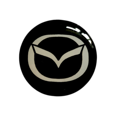 Наклейки - логотип Mazda для авто та ключів d=12,6мм, d=15мм, 2шт