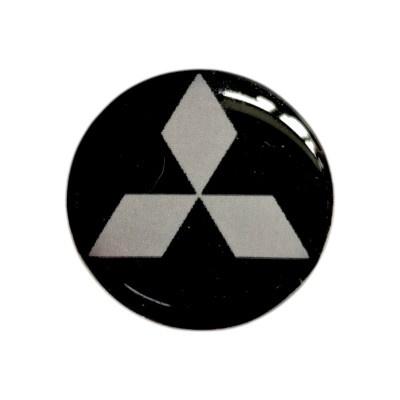 Наклейки - логотип Mitsubishi для авто та ключів d=12,6мм, d=15мм, 2шт