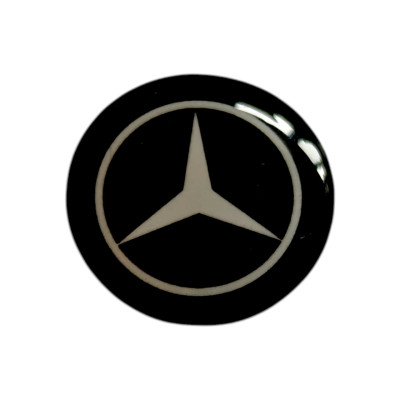 Наклейки - логотип Mercedes для авто та ключів d=12,6мм, d=15мм, 2шт