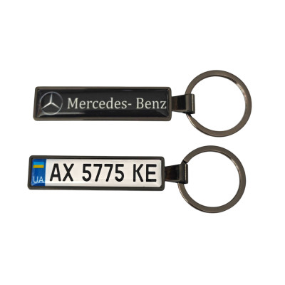 Брелок номер Mercedes (Двухсторонний), Vip black