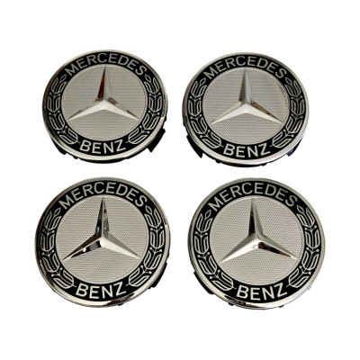 Ковпачки - заглушки в диски Mercedes 75\70мм чорні, А171 400 0025