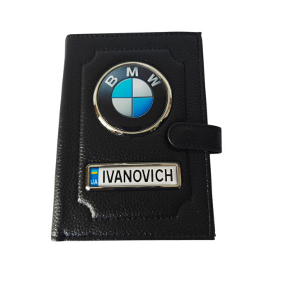 Портмоне з польською реєстрацією BMW, візитниця