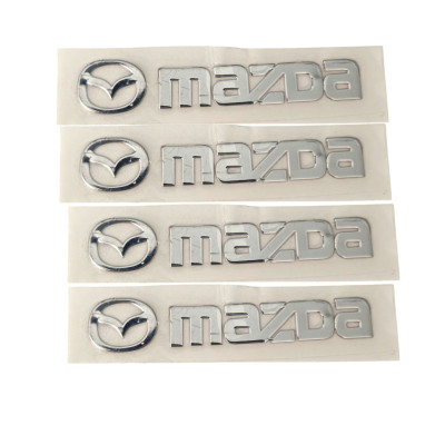 Наклейки металеві Mazda, 4шт