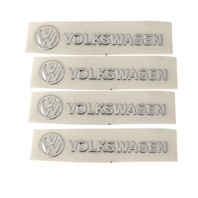Наклейки металеві Volkswagen, 4шт