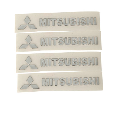 Наклейки металеві Mitsubishi, 4шт