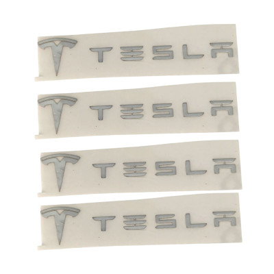 Наклейки металеві Tesla, 4шт