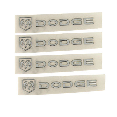Наклейки металеві Dodge, 4шт