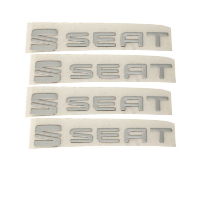 Наклейки металеві Seat, 4шт