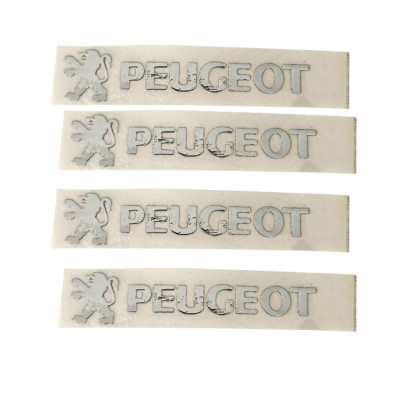 Наклейки металеві Peugeot, 4шт