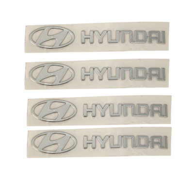 Наклейки металеві Hyundai, 4шт