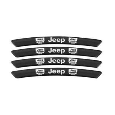 Металеві наклейки на диск авто з логотипом Jeep, чорні