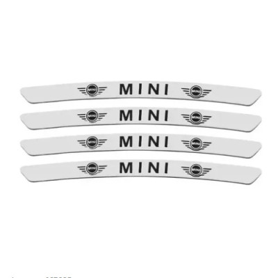 Металеві наклейки на диск авто з логотипом Mini, сірі