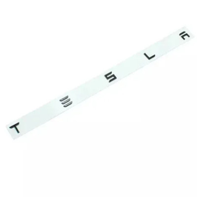 Емблема напис TESLA (Сіра з Чорним) 476х20 мм (на скотчі)