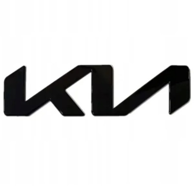 Емблема напис Kia New (Чорна Глянець) 170х40 мм (на скотчі)