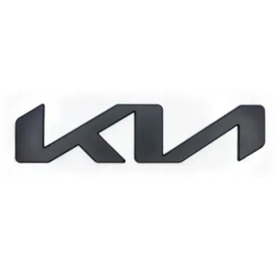 Емблема напис Kia New (Чорна Матова) 170х40 мм (на скотчі)