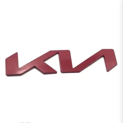Емблема напис Kia New (Червона) 170х40 мм (на скотчі)
