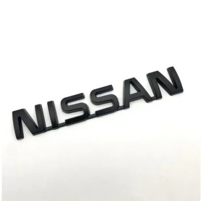 Емблема напис NISSAN чорна 122х22мм (на скотчі)