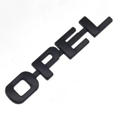 Емблема напис OPEL (Чорна) 100х18 мм (на скотчі)
