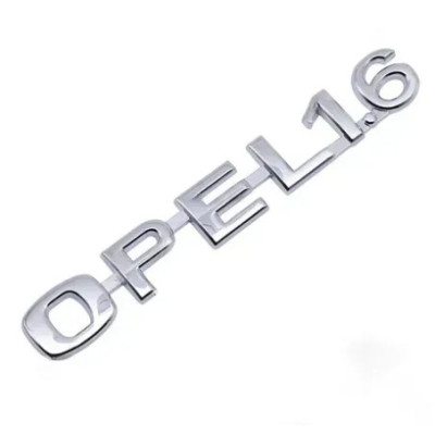Емблема напис OPEL-1.6 Хром 135х20 мм (на скотчі)