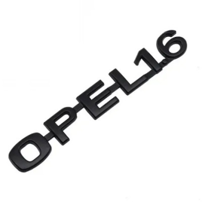 Емблема напис OPEL-1.6 Чорна 135х20 мм (на скотчі)