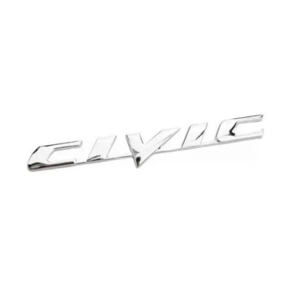 Емблема напис CIVIC (для Honda) ХРОМ 175х23мм метал на скотчі