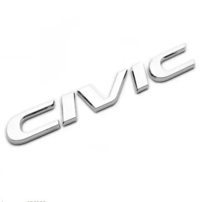 Емблема напис CIVIC (для Honda) роздільна ХРОМ 140х20мм на скотчі