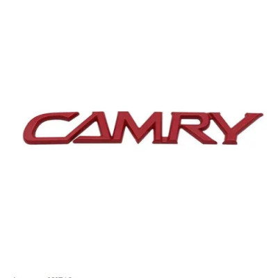 Емблема напис CAMRY (для Toyota) 138х19мм червона пластик (на скотчі)