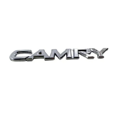 Емблема напис CAMRY (для Toyota) ХРОМ 160х22мм на скотчі (старий тип) пластик