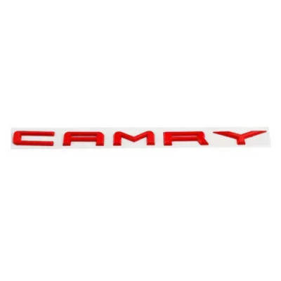 Емблема напис CAMRY для Toyota 265х21мм ЧЕРВОНА (на скотчі)