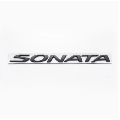 Емблема напис Sonata для Hyundai ЧОРНА 17х222мм метал (на скотчі)