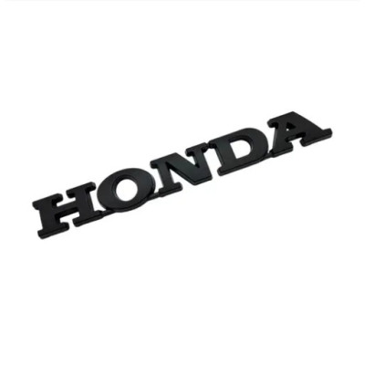Емблема напис HONDA Хонда ЧОРНА 150х20мм метал (на скотчі)