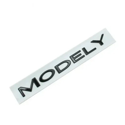 Емблема напис MODEL Y для Tesla ЧОРНА глянцева 195х18мм пластик (на скотчі)