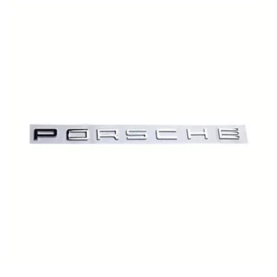 Емблема напис Porsche ХРОМ 530х23мм пластик (на скотчі)
