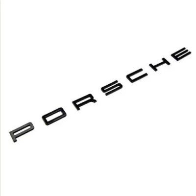 Емблема напис Porsche ЧОРНА матова 530х23мм пластик (на скотчі)