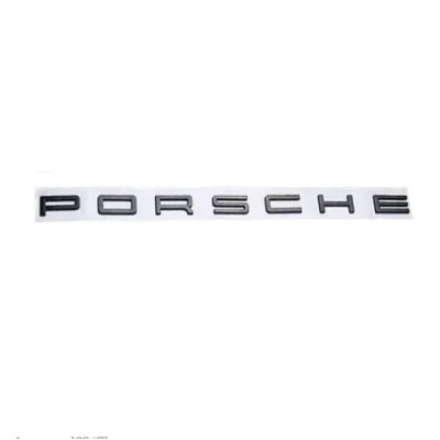 Емблема напис Porsche ЧОРНА глянцева 530х23мм пластик (на скотчі)