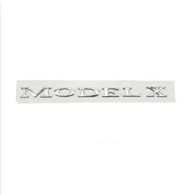 Емблема напис MODEL X для Tesla ХРОМ 195х18мм пластик (на скотчі)