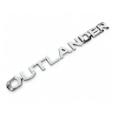 Емблема напис OUTLANDER для Mitsubishi хром 163х14 мм (на скотчі)