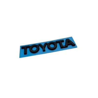 Емблема напис TOYOTA Чорна 105мм на скотчі
