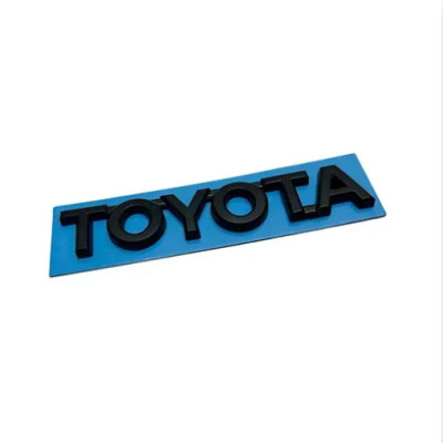 Емблема напис TOYOTA Чорна 160мм на скотчі