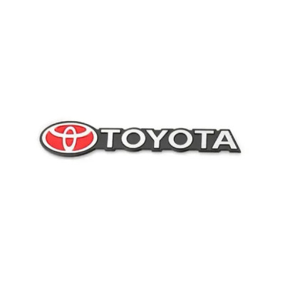 Емблема напис Toyota 160×30мм алюміній (на скотчі)