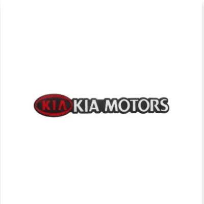 Емблема напис KIA MOTORS 164×28мм алюміній (на скотчі)