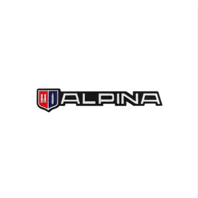 Емблема напис ALPINA 138×25мм алюміній (на скотчі)