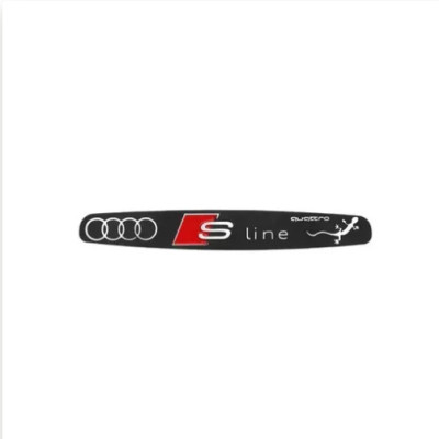 Емблема напис Audi Sline 129×21мм алюміній (на скотчі)