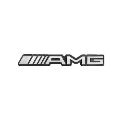 Емблема напис AMG для Mercedes 180х24мм алюміній (на скотчі)