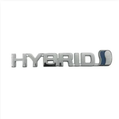 Емблема напис HYBRID хром 150х24мм метал (на скотчі)