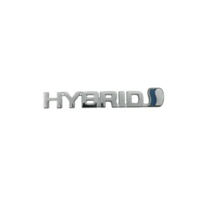 Емблема напис HYBRID хром 132х19мм метал (на скотчі)