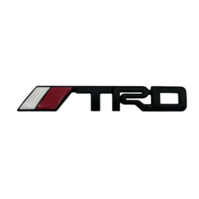 Емблема напис TRD для Toyota чорна 143х21мм металева (на скотчі)