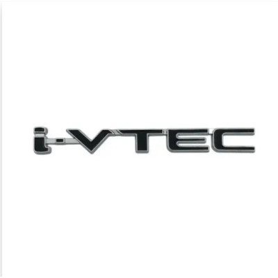 Емблема напис I-VTEC срібло + чорна 127х14мм металева (на скотчі)